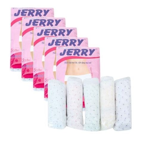  Sét 5 quần thun giấy tiện lợi Jerry ren hồng 