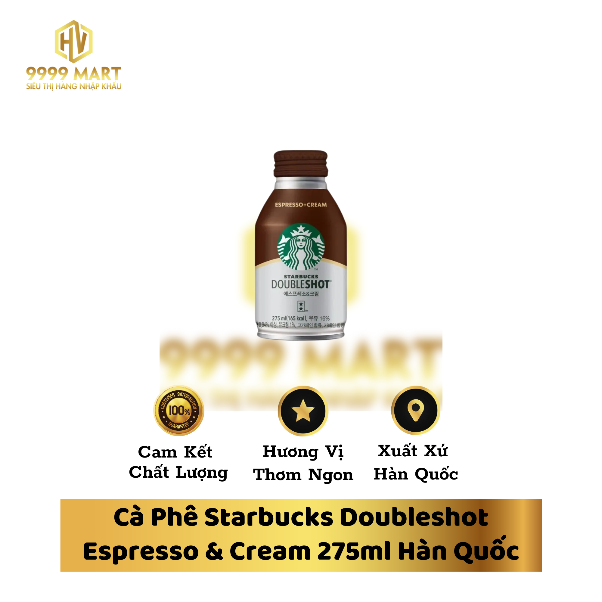  Cà Phê Starbucks Doubleshot Espresso & Cream 275ml Hàn Quốc 
