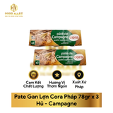  Pate Gan Lợn Cora Pháp 78gr x 3 Hủ 
