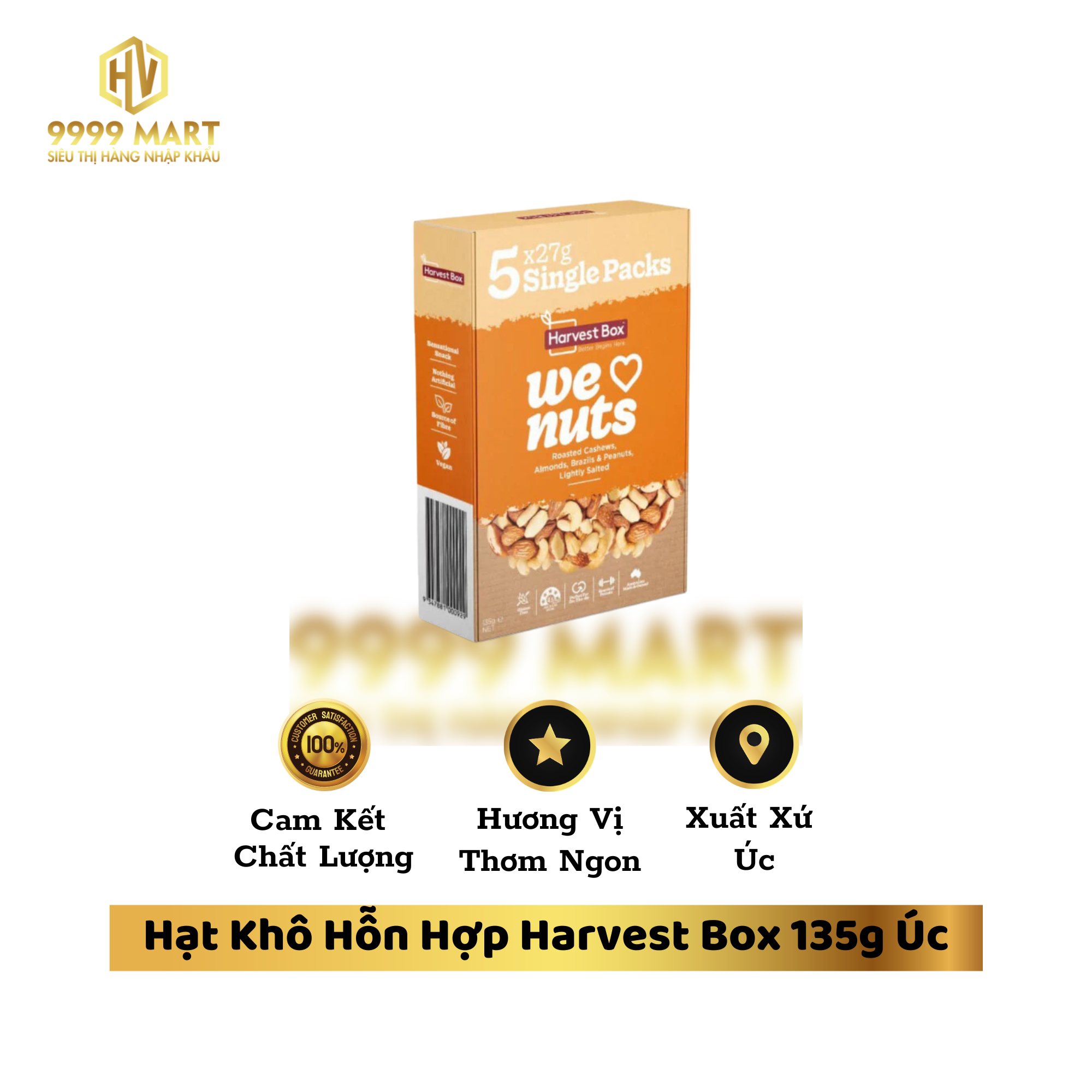  Hạt Khô Hỗn Hợp Harvest Box 135g Úc 
