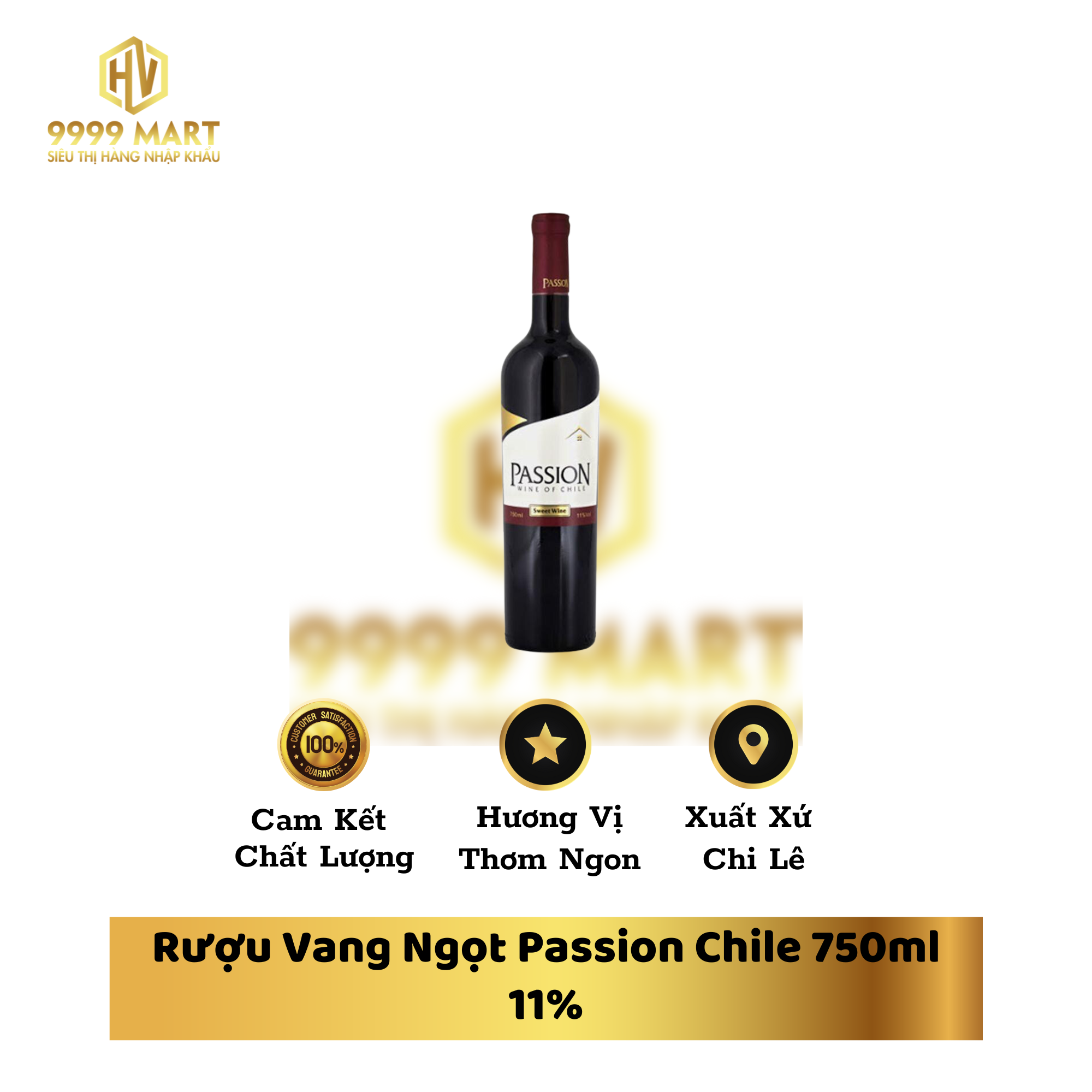  Rượu Vang Ngọt Passion Chile 750ml 11% 