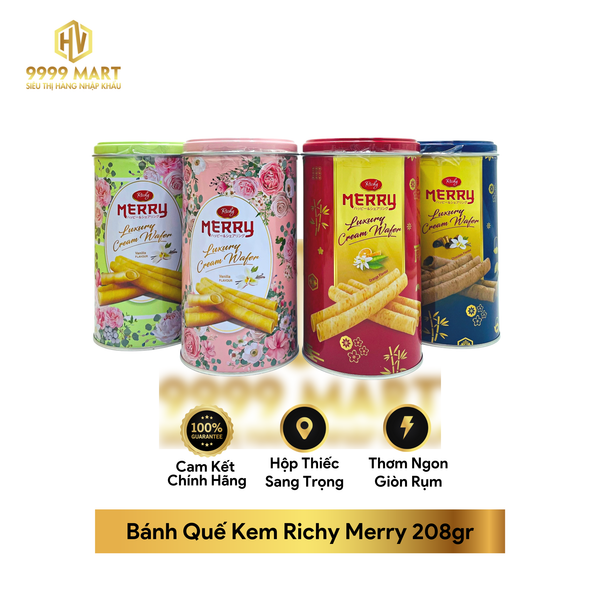 Bánh Quế Kem Richy Merry 208gr – Siêu Thị Hàng Nhập Khẩu 9999