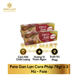  Pate Gan Lợn Cora Pháp 78gr x 3 Hủ 