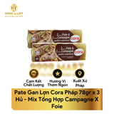  Pate Gan Lợn Cora Pháp 78gr x 3 Hủ 