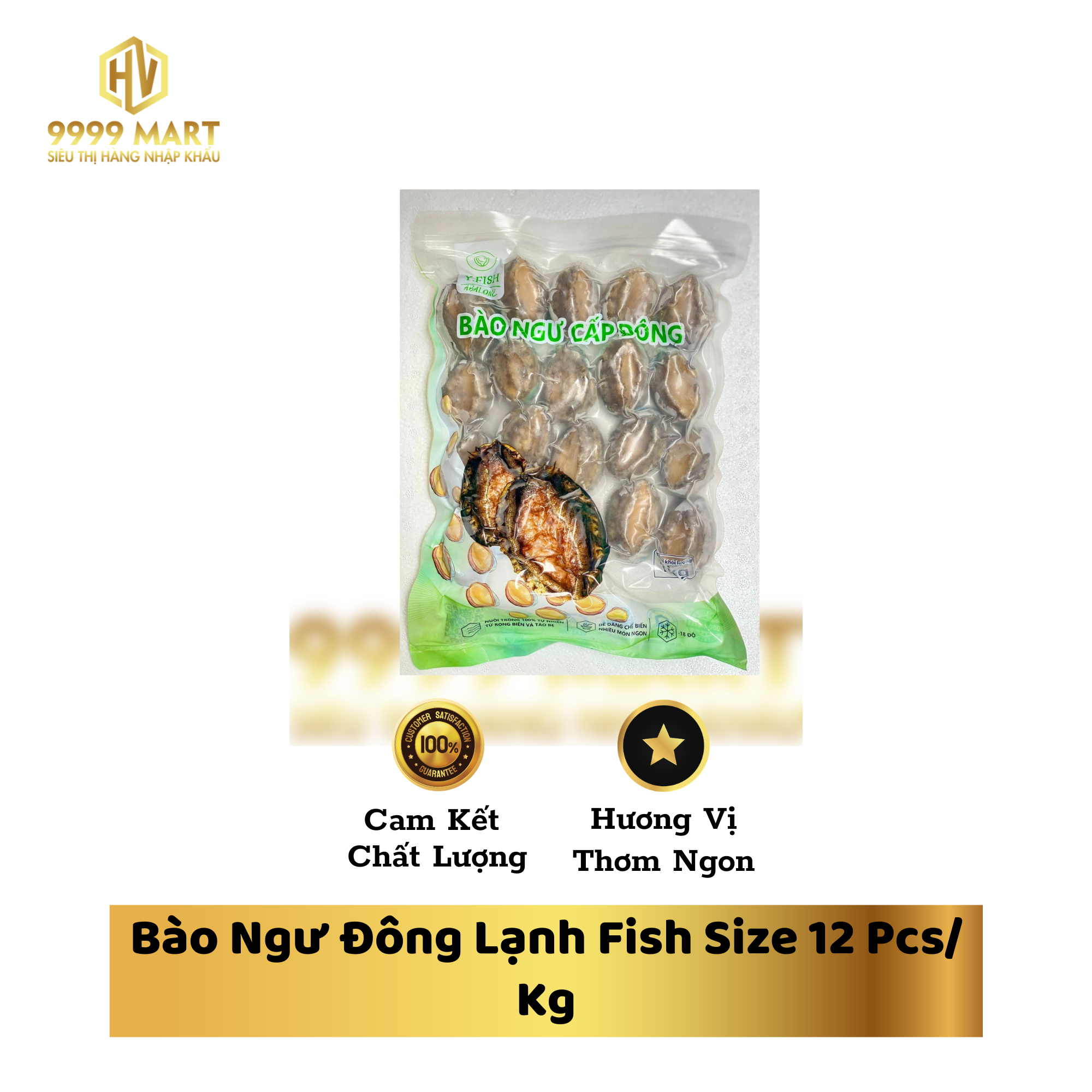  Bào Ngư Đông Lạnh YFish Size 12 Pcs/ Kg 
