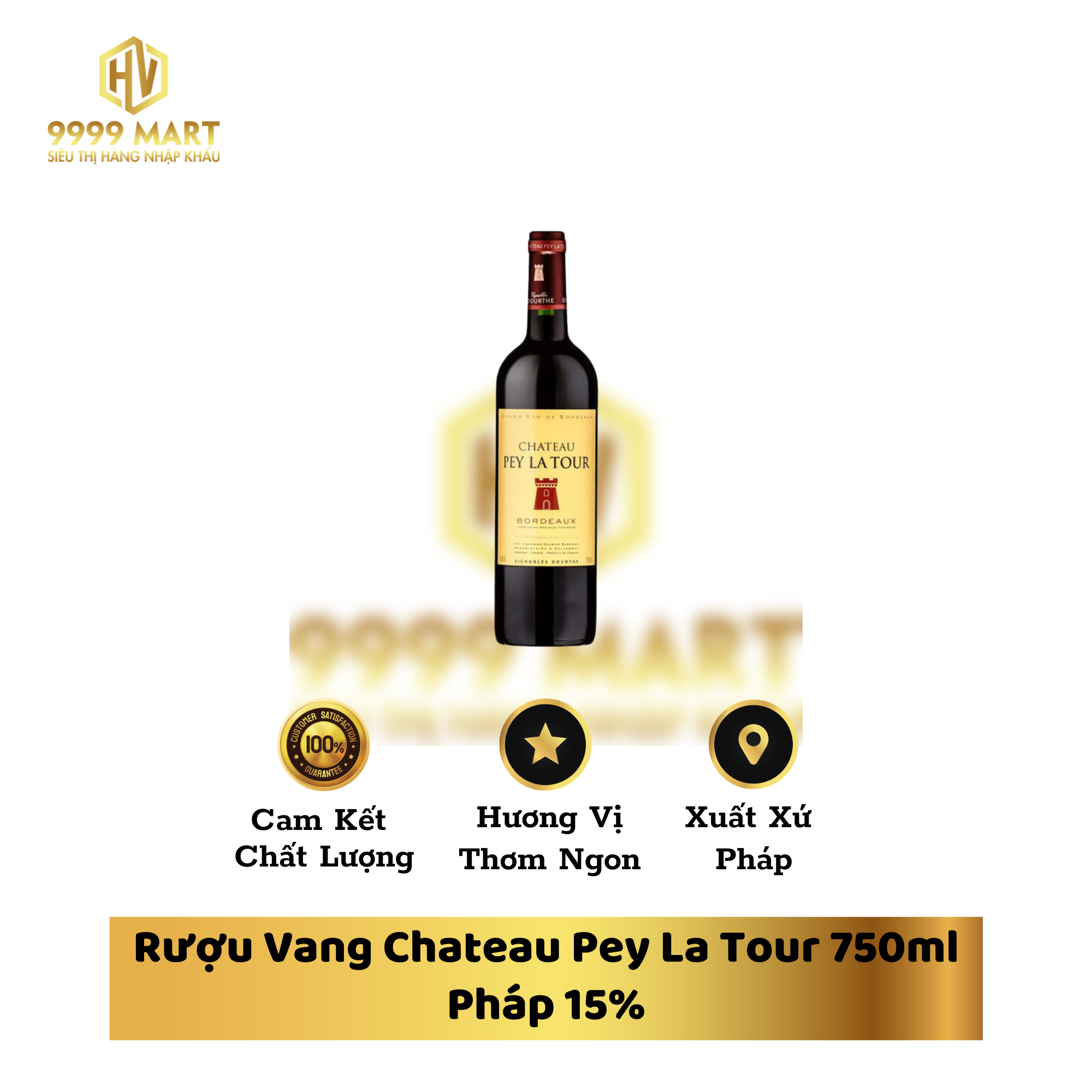 Rượu Vang Chateau Pey La Tour 750ml Pháp 15% 
