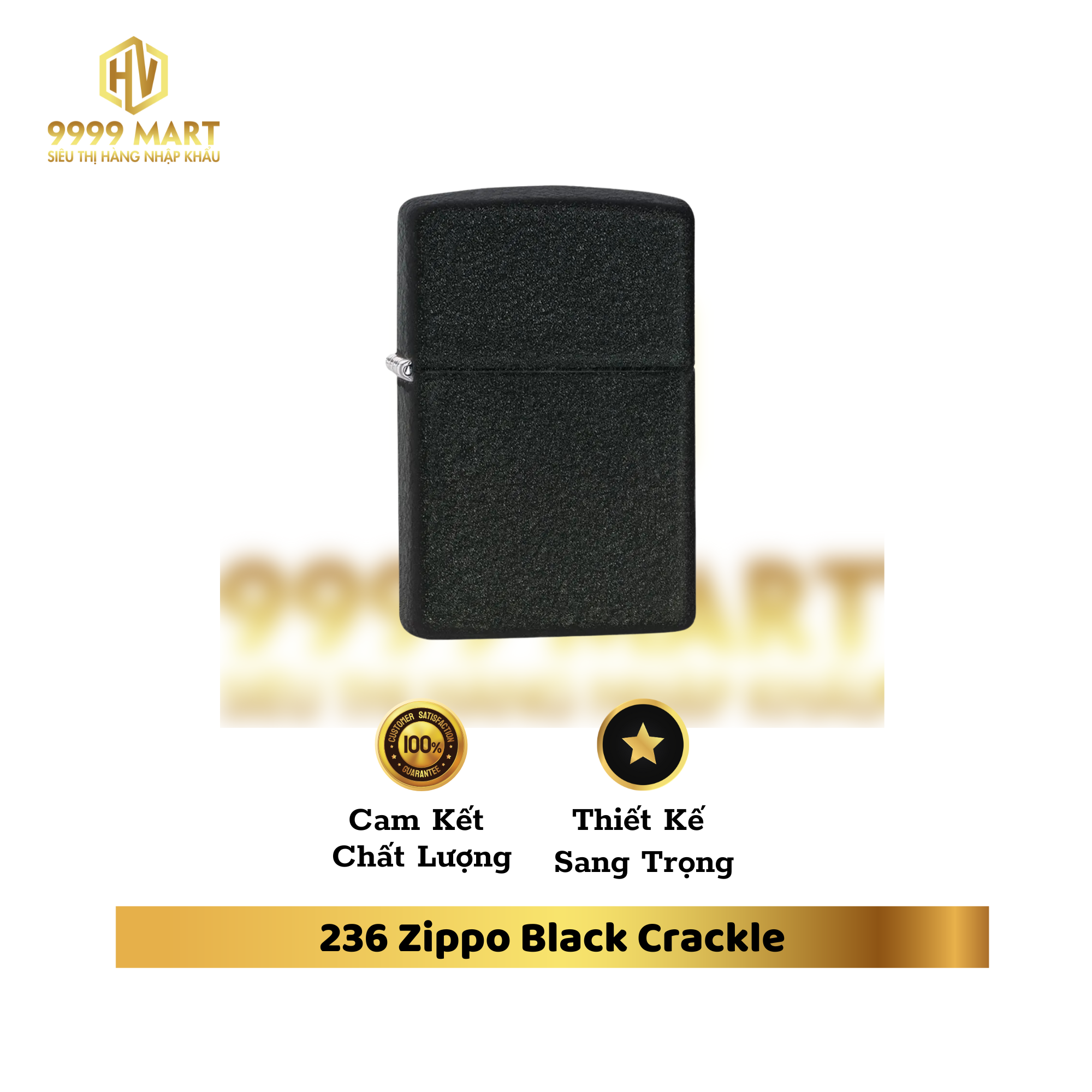  236 Zippo Black Crackle 