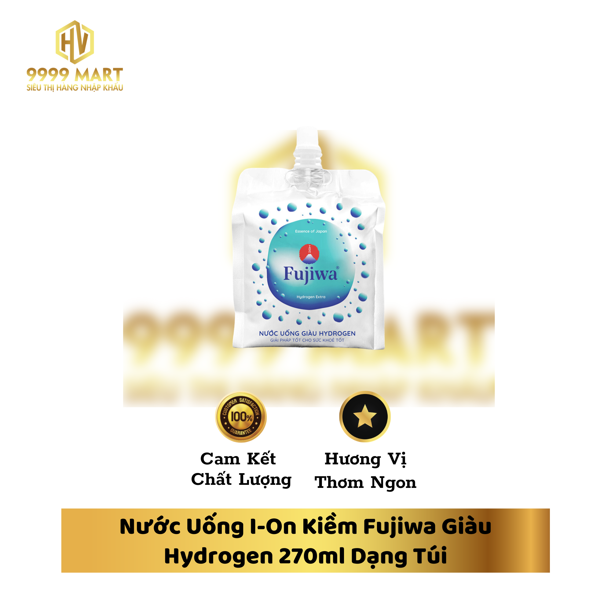  Nước Uống I-On Kiềm Fujiwa Giàu Hydrogen 270ml Dạng Túi 