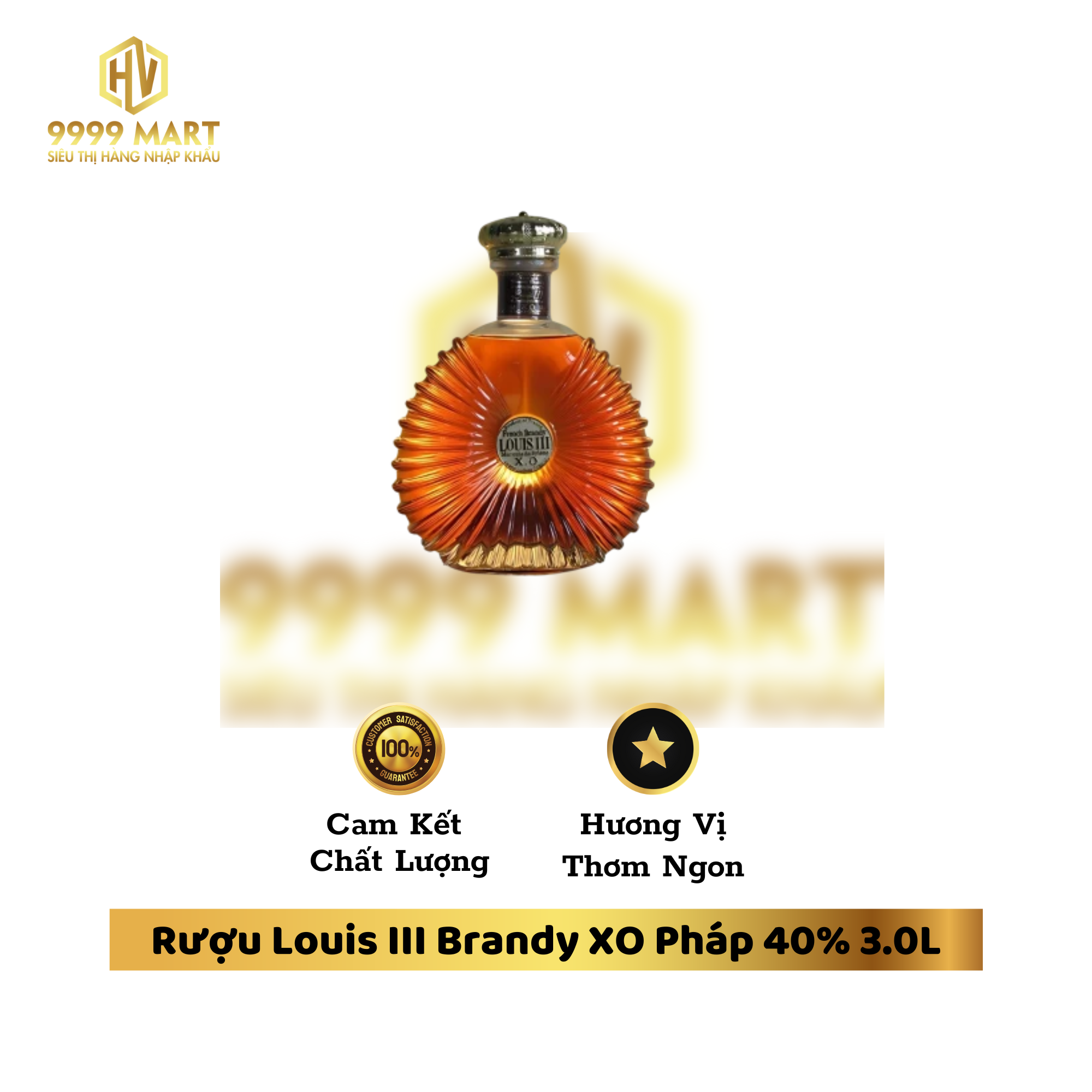  Rượu Louis III Brandy XO Pháp 40% 3.0L 