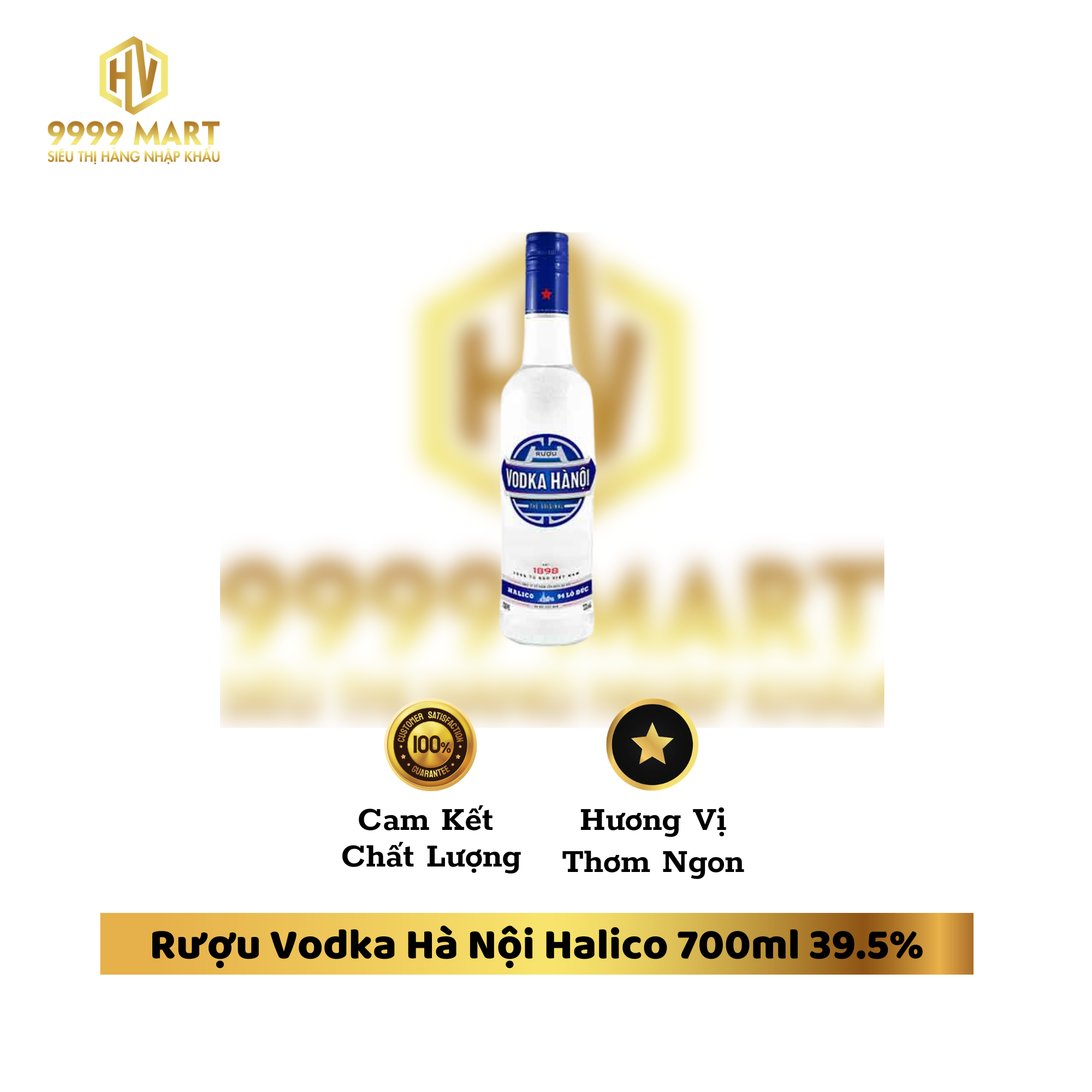  Rượu Vodka Hà Nội Halico 700ml 39.5% 