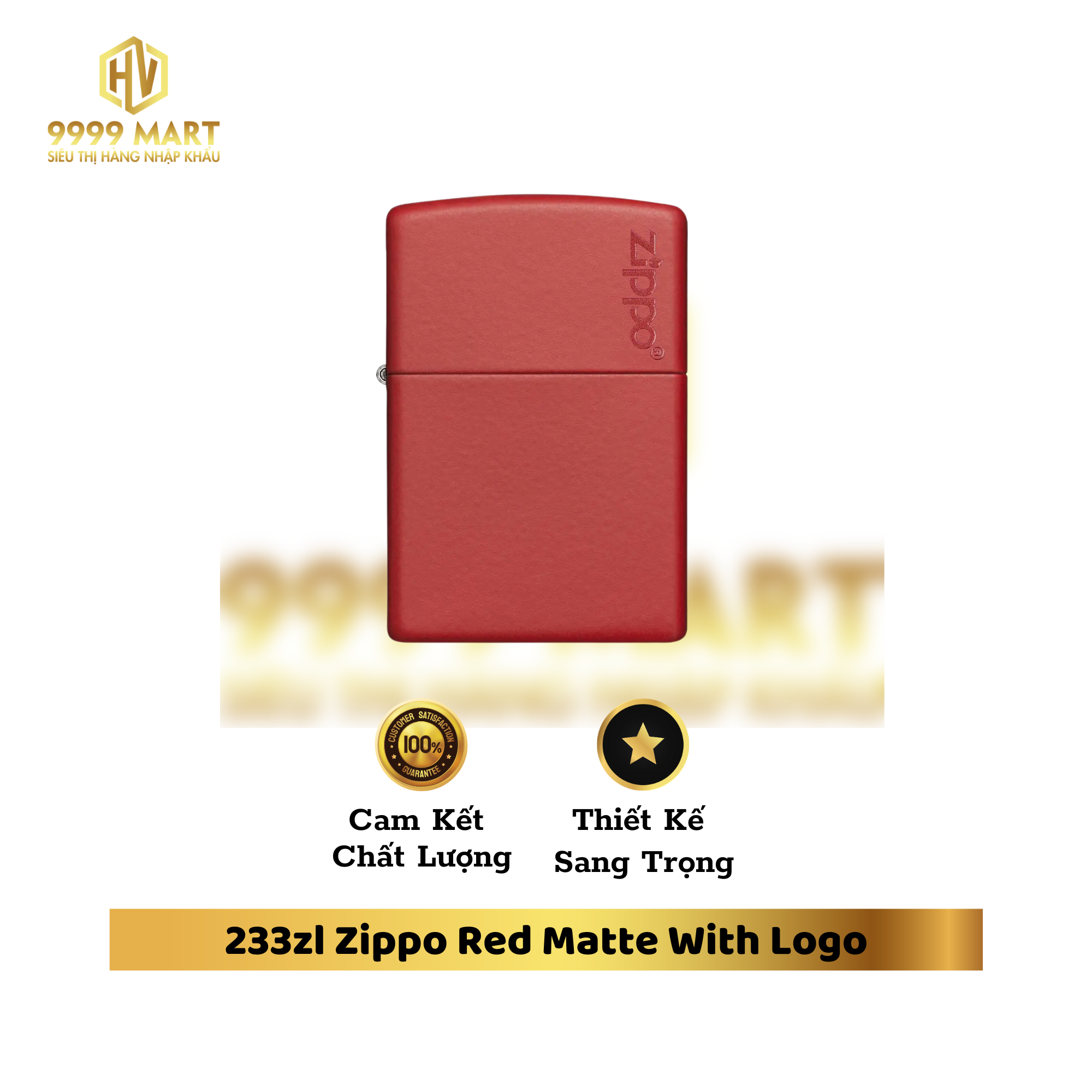  233zl Zippo Red Matte With Logo 