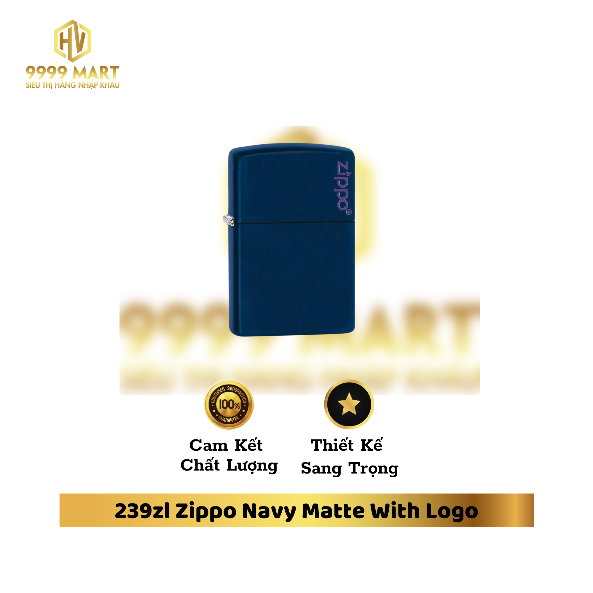  239zl Zippo Navy Matte With Logo 