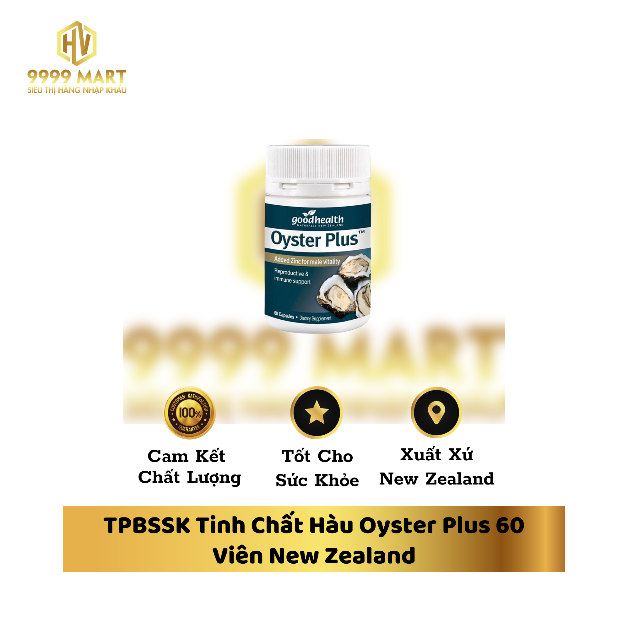  TPBSSK Tinh Chất Hàu Oyster Plus 60 Viên New Zealand 