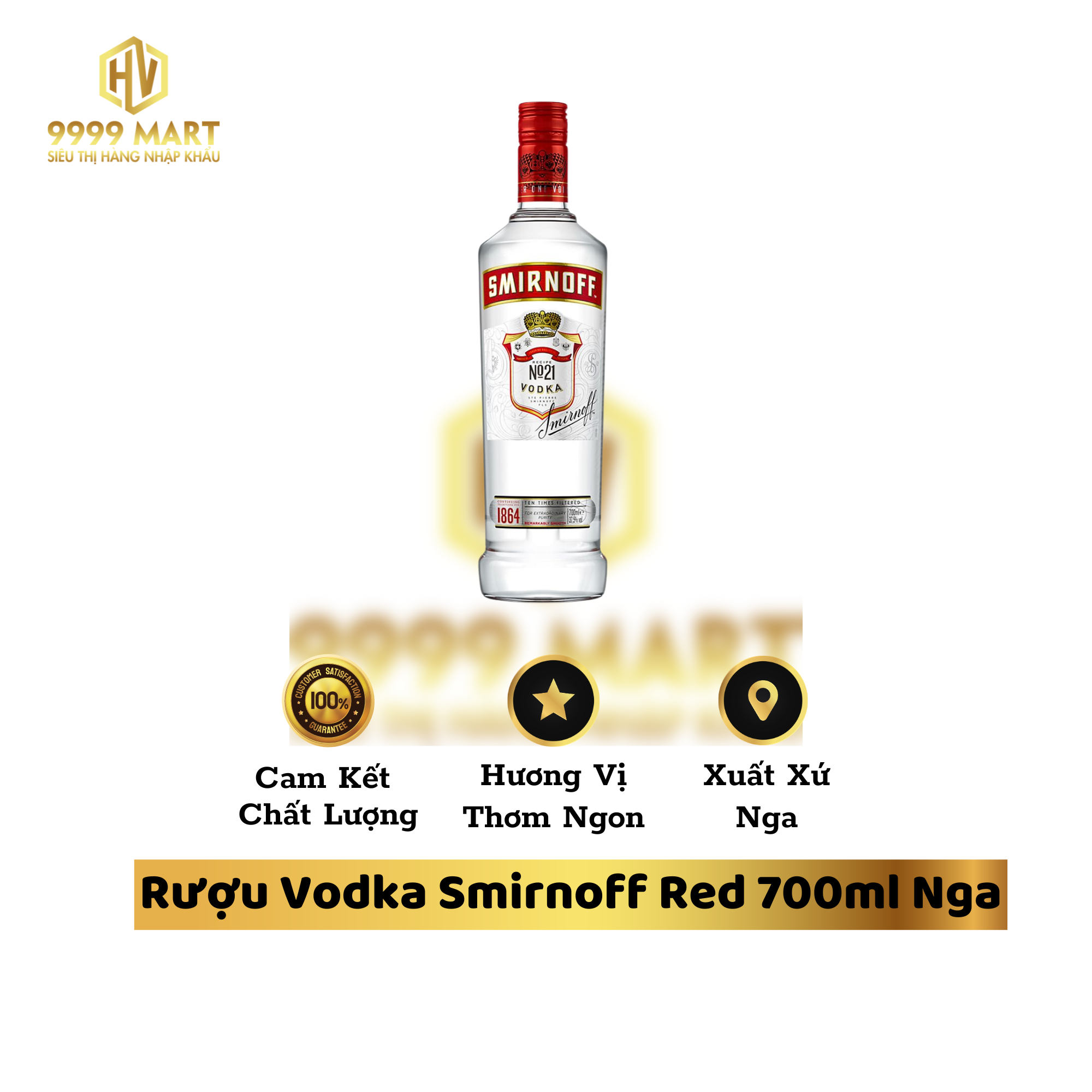  Rượu Vodka Smirnoff Red 700ml Nga 