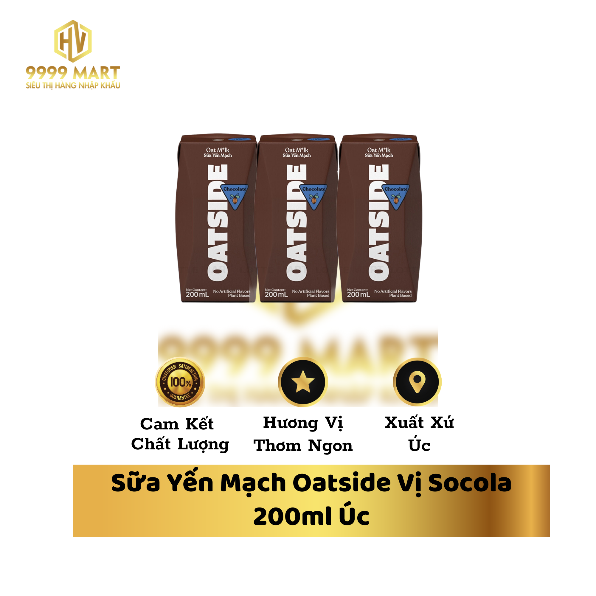  Sữa Yến Mạch Oatside Vị Socola 200ml Úc 