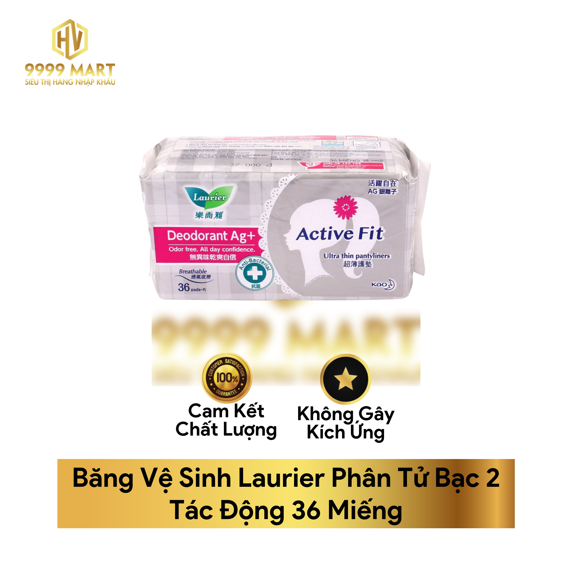  Băng Vệ Sinh Laurier Phân Tử Bạc 2 Tác Động 36 Miếng 