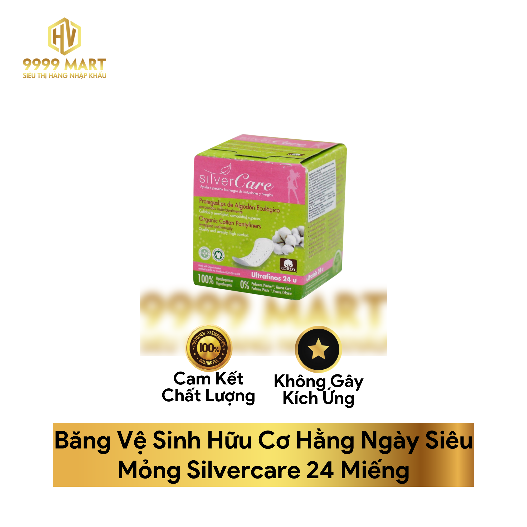  Băng Vệ Sinh Hữu Cơ Hằng Ngày Siêu Mỏng Silvercare 24 Miếng 