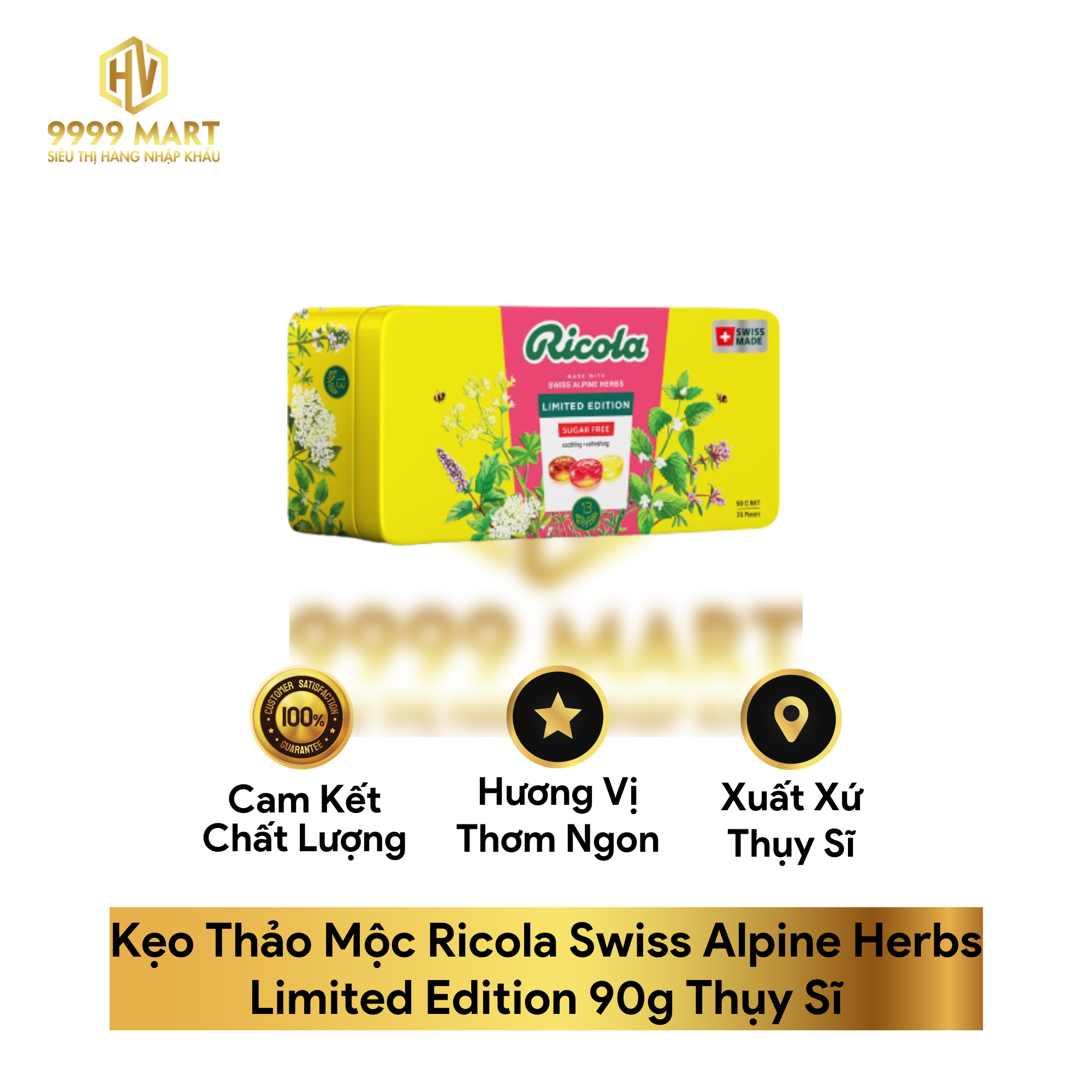  Kẹo Thảo Mộc Ricola Swiss Alpine Herbs Limited Edition 90g Thụy Sĩ 