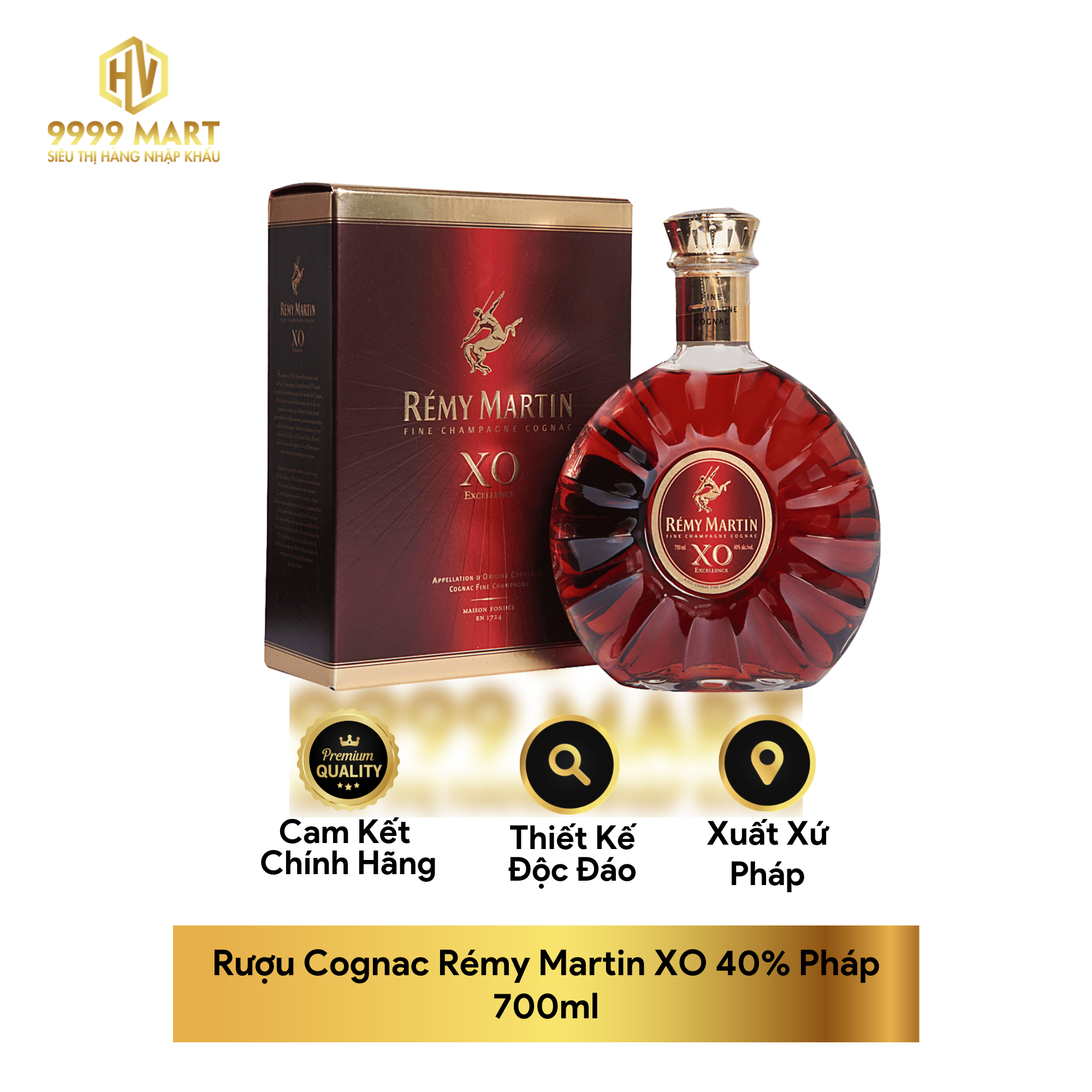  Rượu Cognac Rémy Martin XO 40% Pháp 700ml 