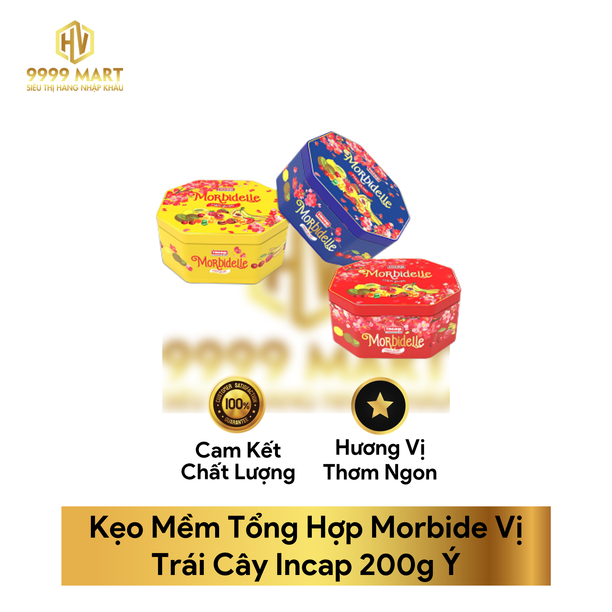  Kẹo Mềm Tổng Hợp Morbide Vị Trái Cây Incap 200g Ý 