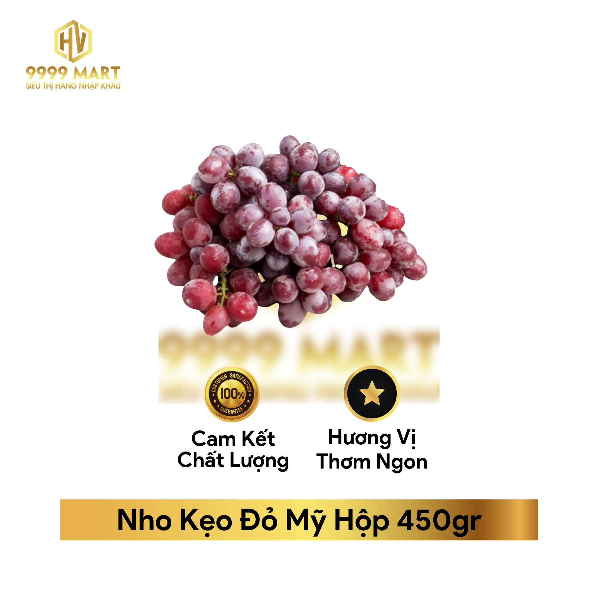  Nho Kẹo Đỏ Mỹ Hộp 450gr 