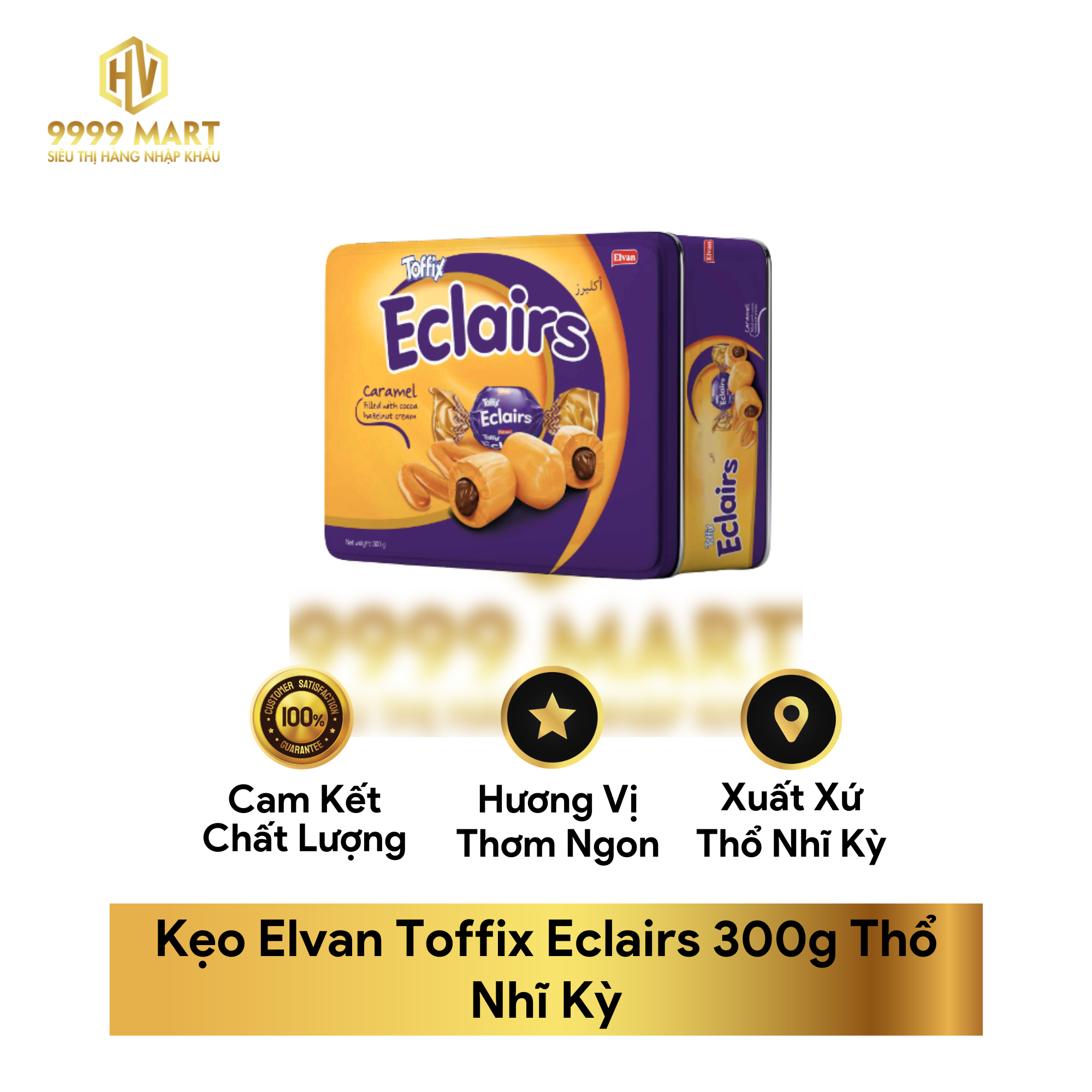  Kẹo Elvan Toffix Eclairs 300g Thổ Nhĩ Kỳ 