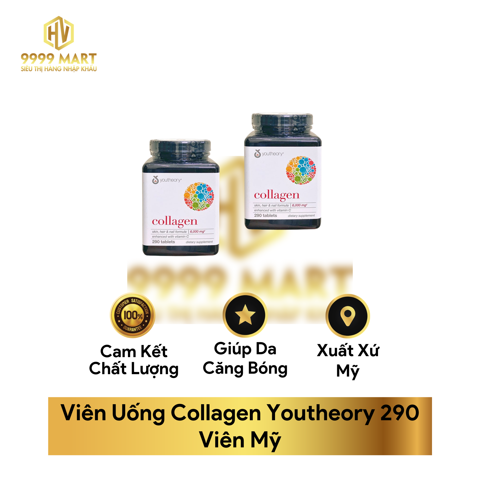  Viên Uống Collagen Youtheory 290 Viên Mỹ 