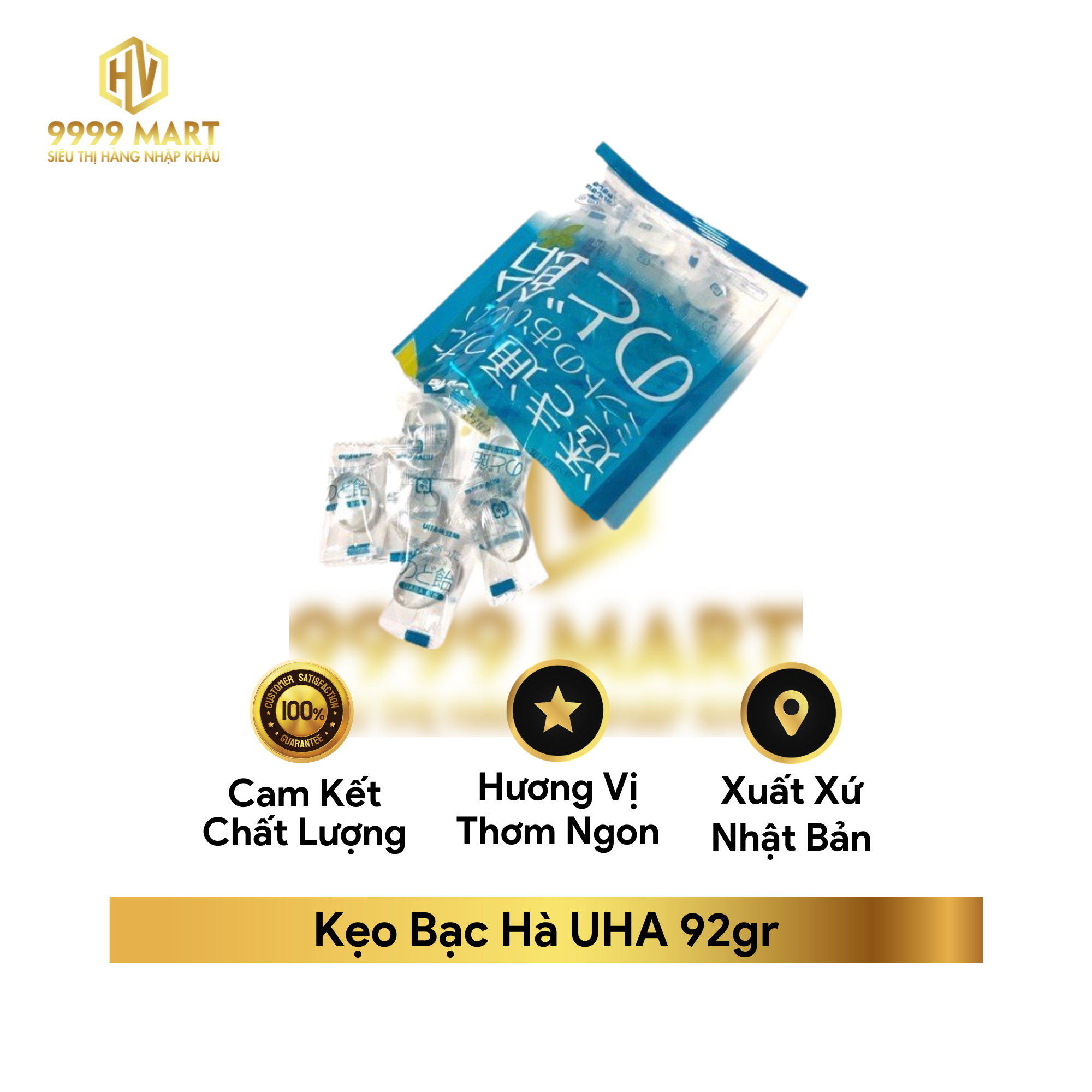  Kẹo Bạc Hà UHA 92gr 