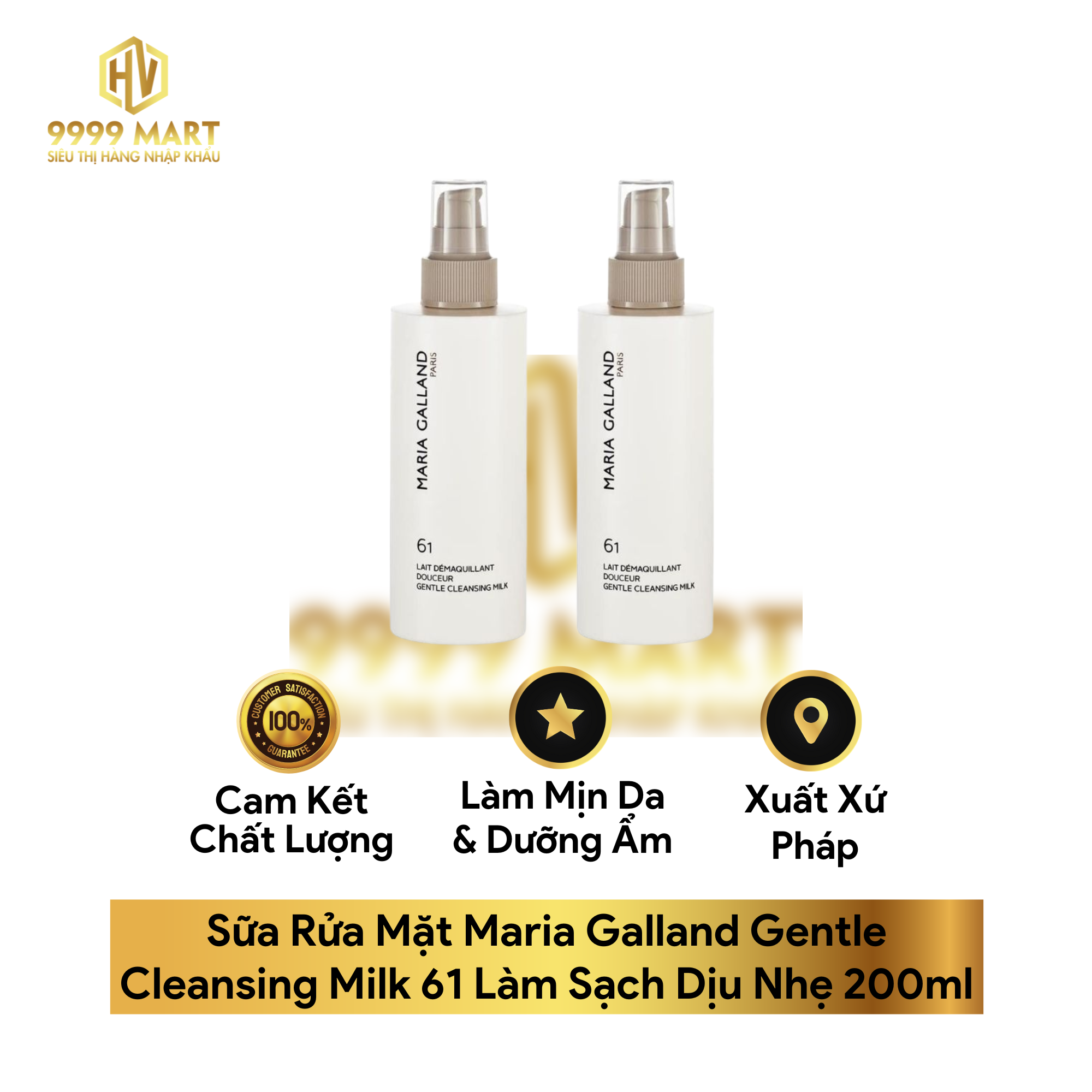  Sữa Rửa Mặt Maria Galland Gentle Cleansing Milk 61 Làm Sạch Dịu Nhẹ 200ml 