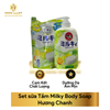  Set sữa Tắm Milky Body Soap Hương Chanh 