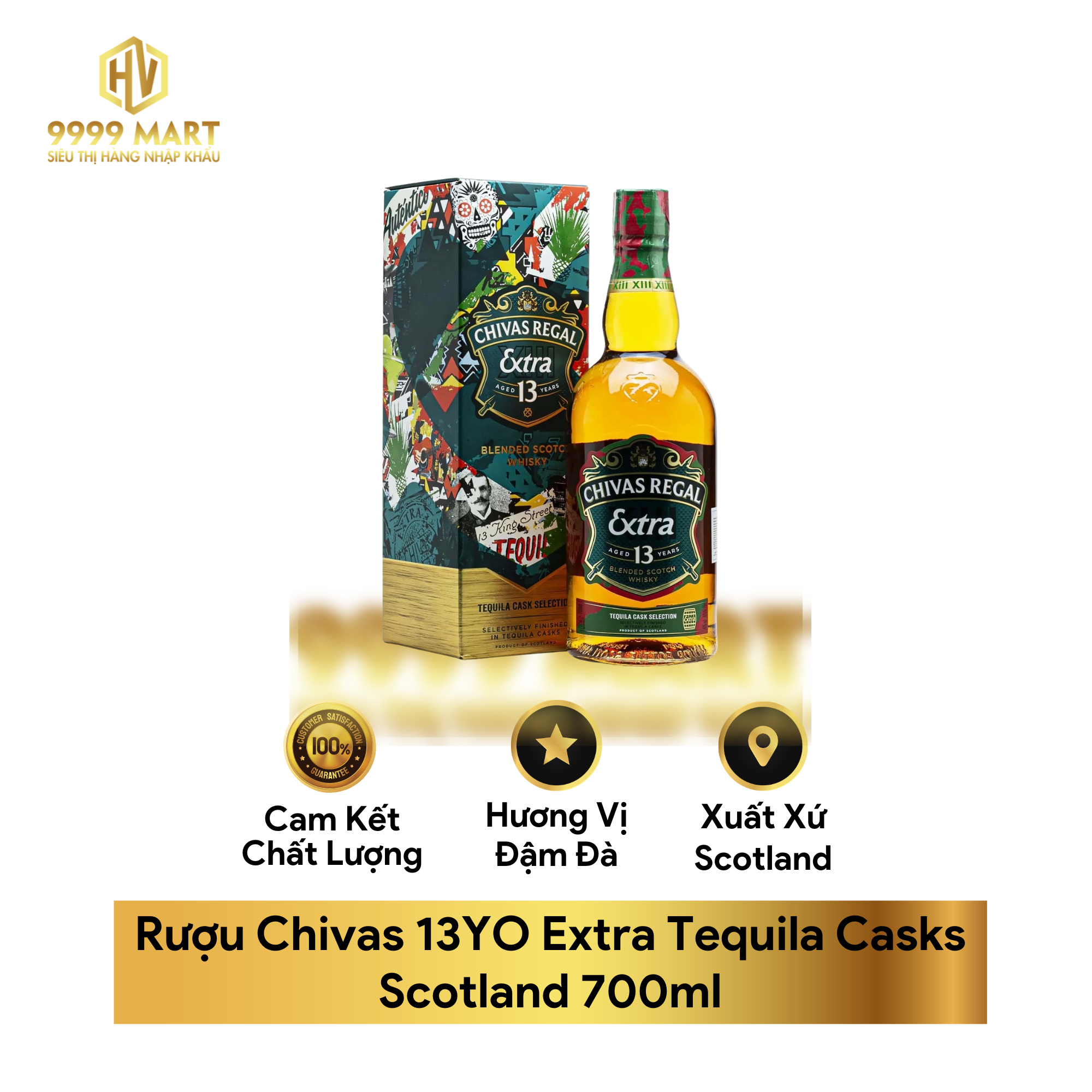  Rượu Chivas 13YO Extra Tequila Casks  Scotland 700ml 