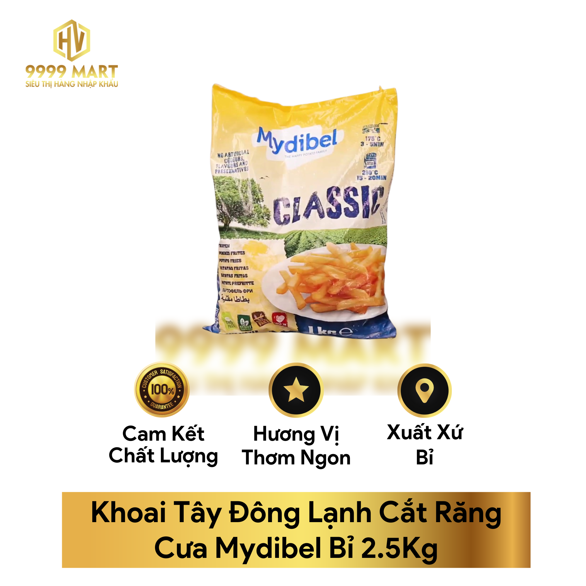  Khoai Tây Cắt Răng Cưa Mydibel Bỉ 2.5Kg 