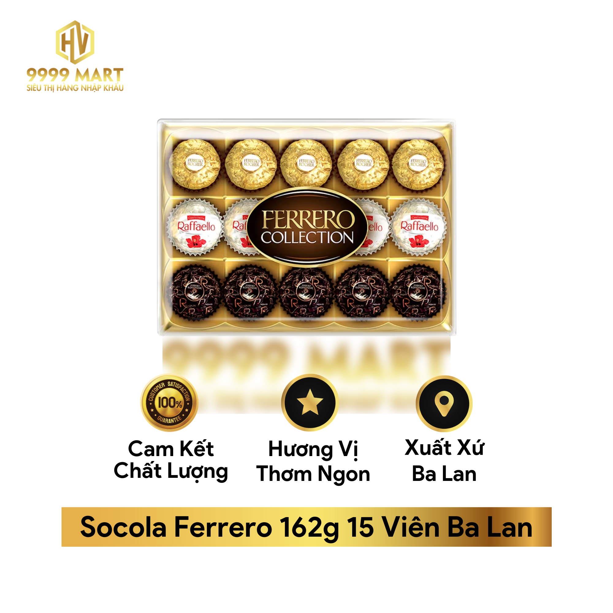  Socola Ferrero 162g 15 Viên Ba Lan 