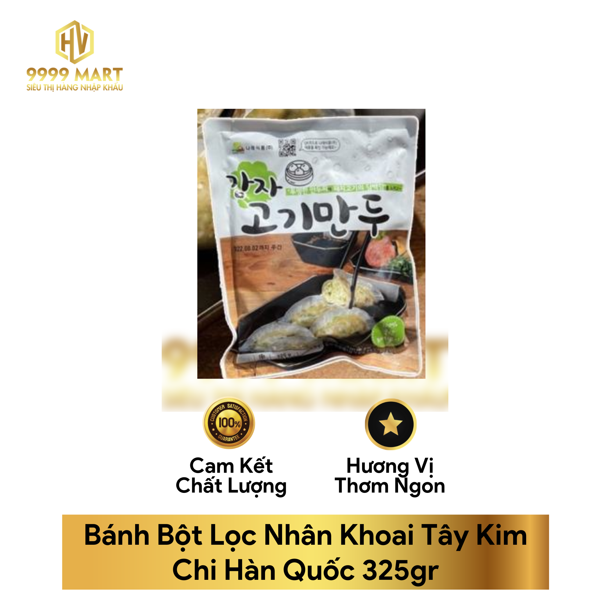  Bánh Bột Lọc Nhân Khoai Tây Kim Chi Hàn Quốc 325gr 