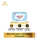  Khăn Ướt Bobby 100 Miếng 