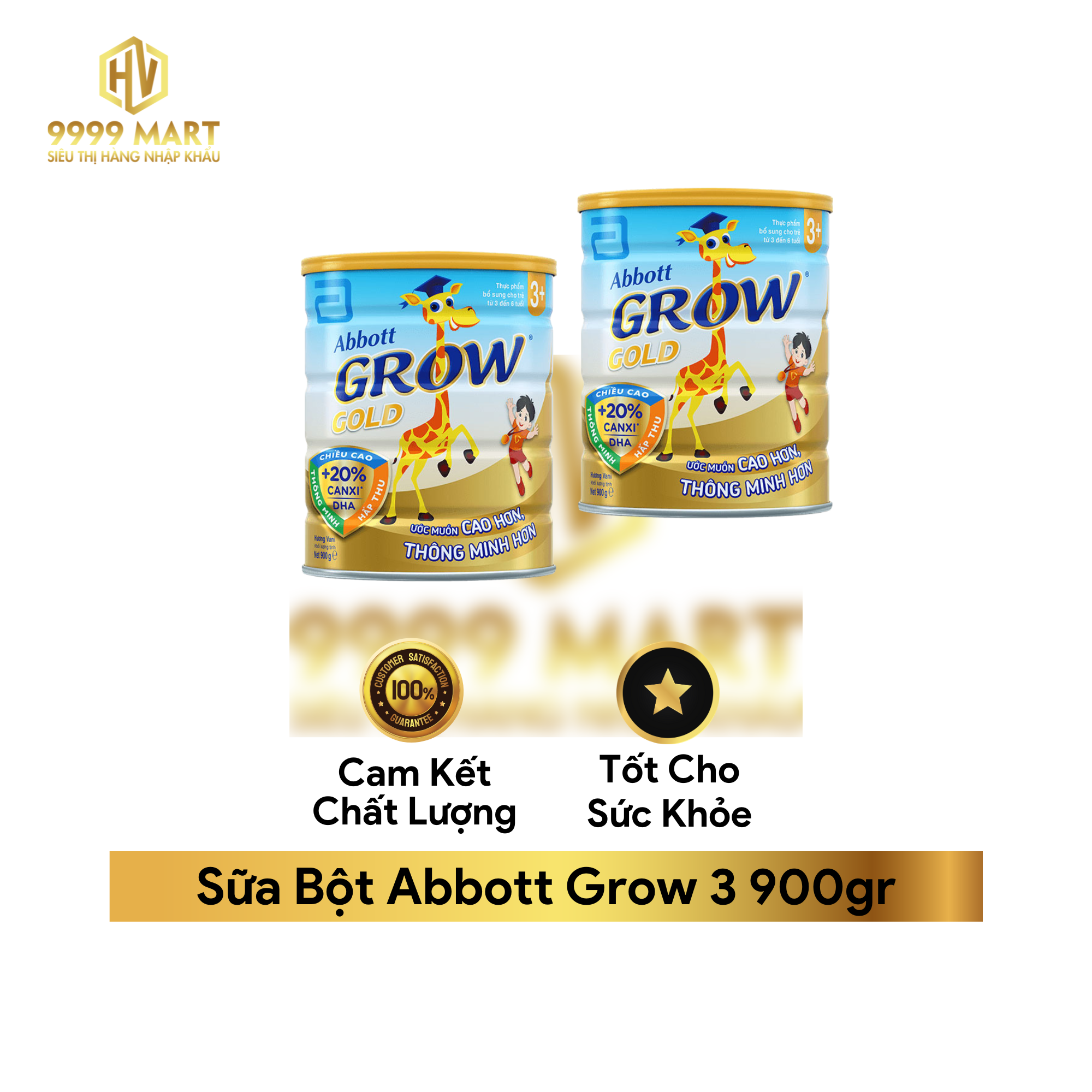  Sữa Bột Abbott Grow 3 900gr 