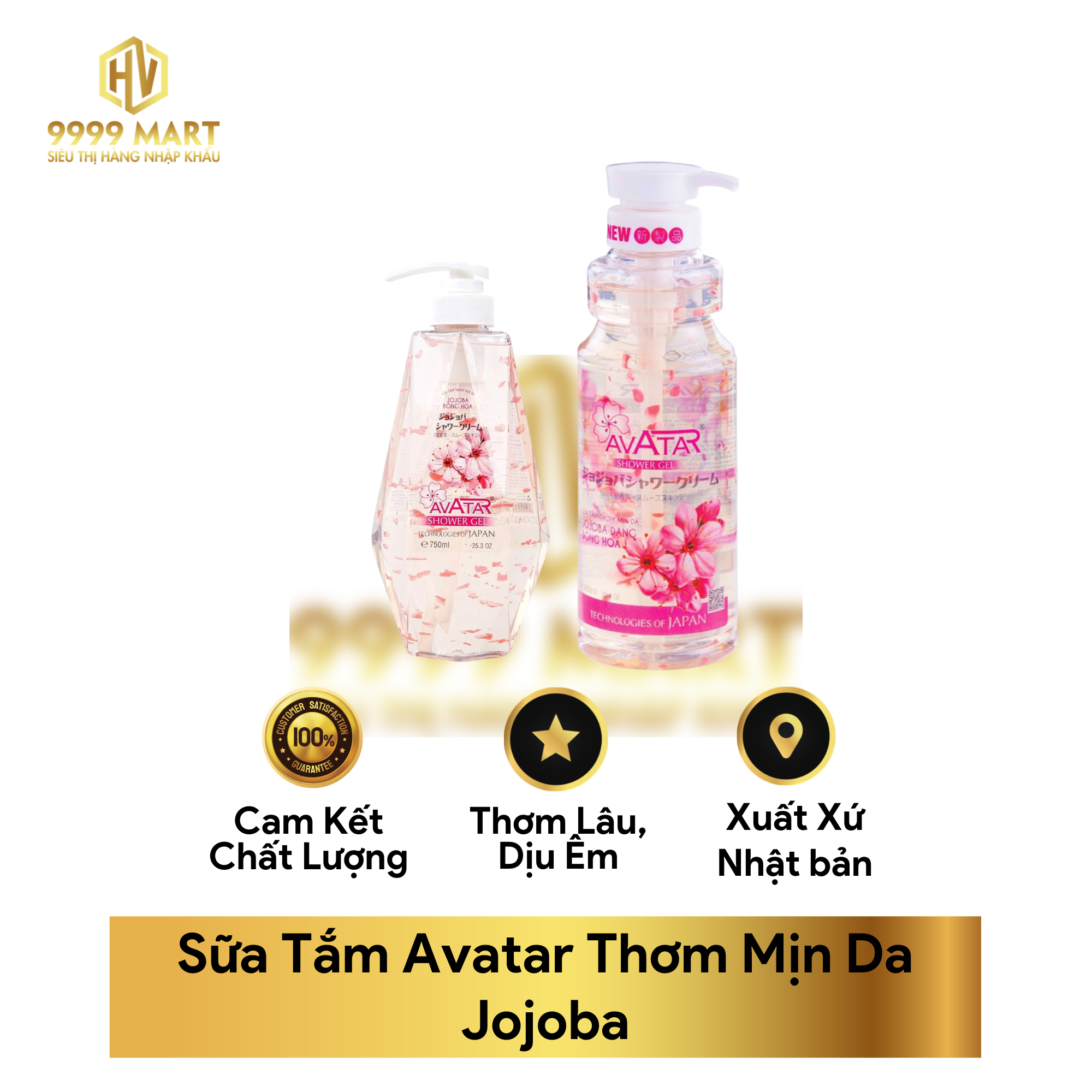 Sữa Tắm Avatar Hương Nước Hoa Collagen Sakura 850ml