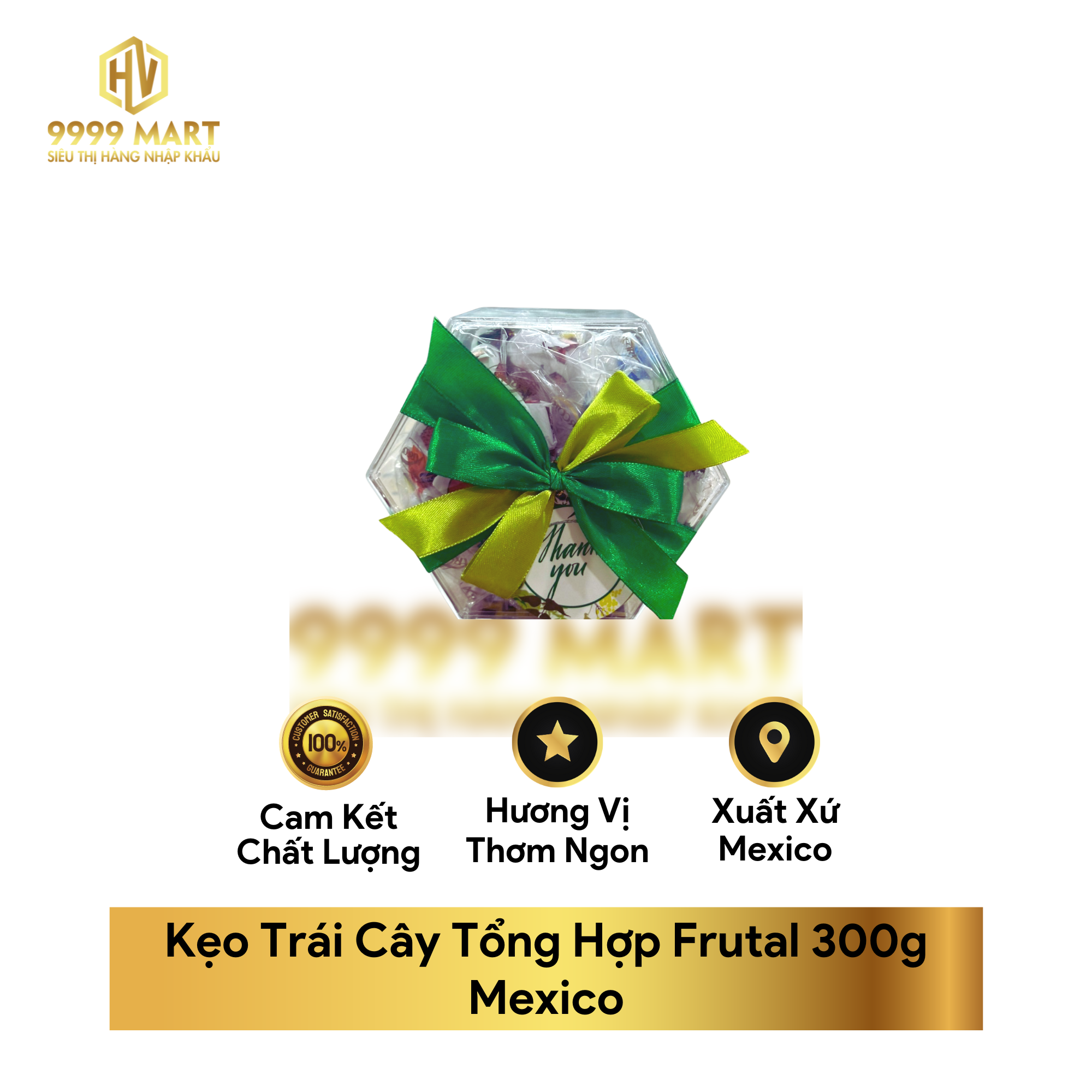  Kẹo Trái Cây Tổng Hợp Frutal 300g Mexico 