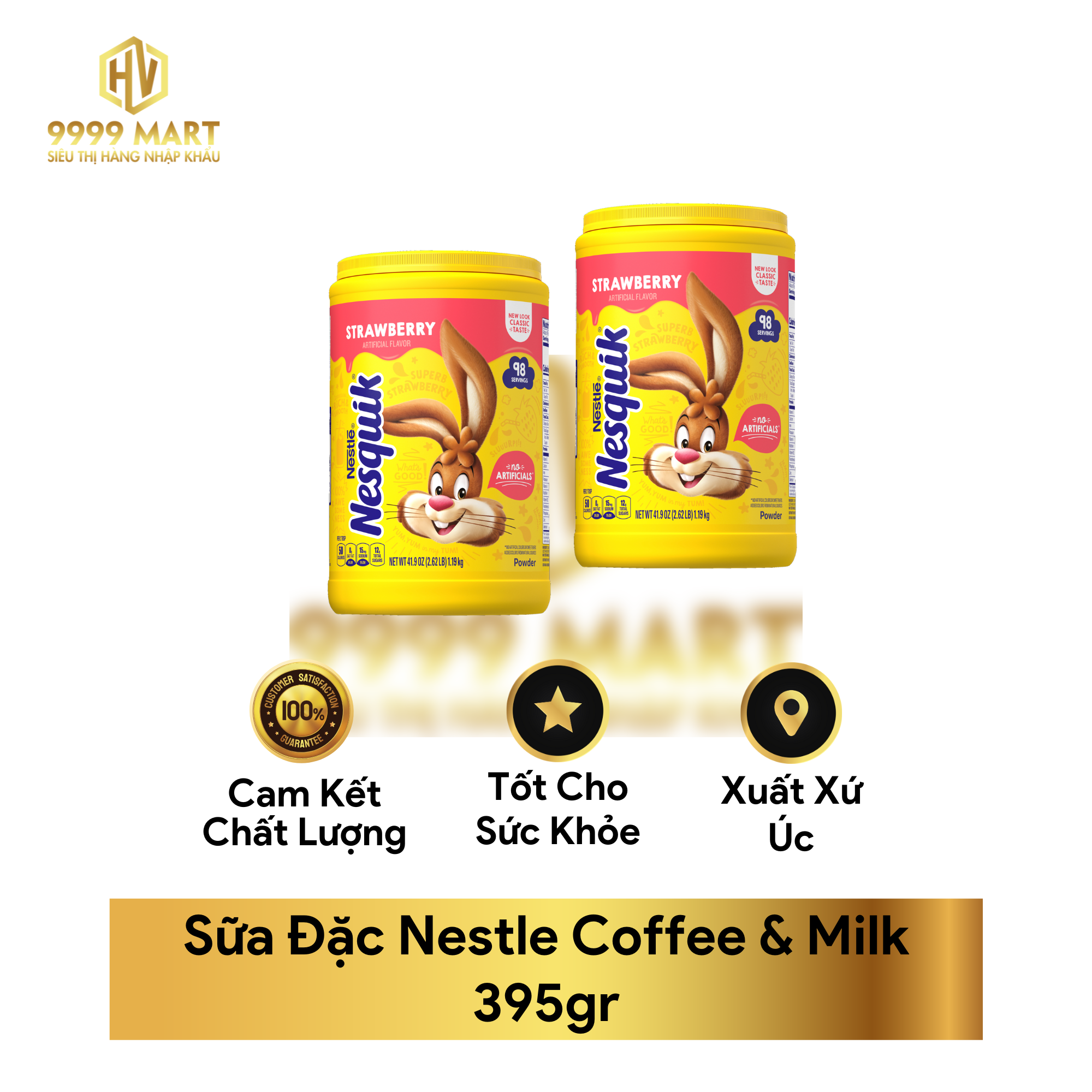 Bột Nestle Nesquik Vị Dâu 1.19kg Australia 