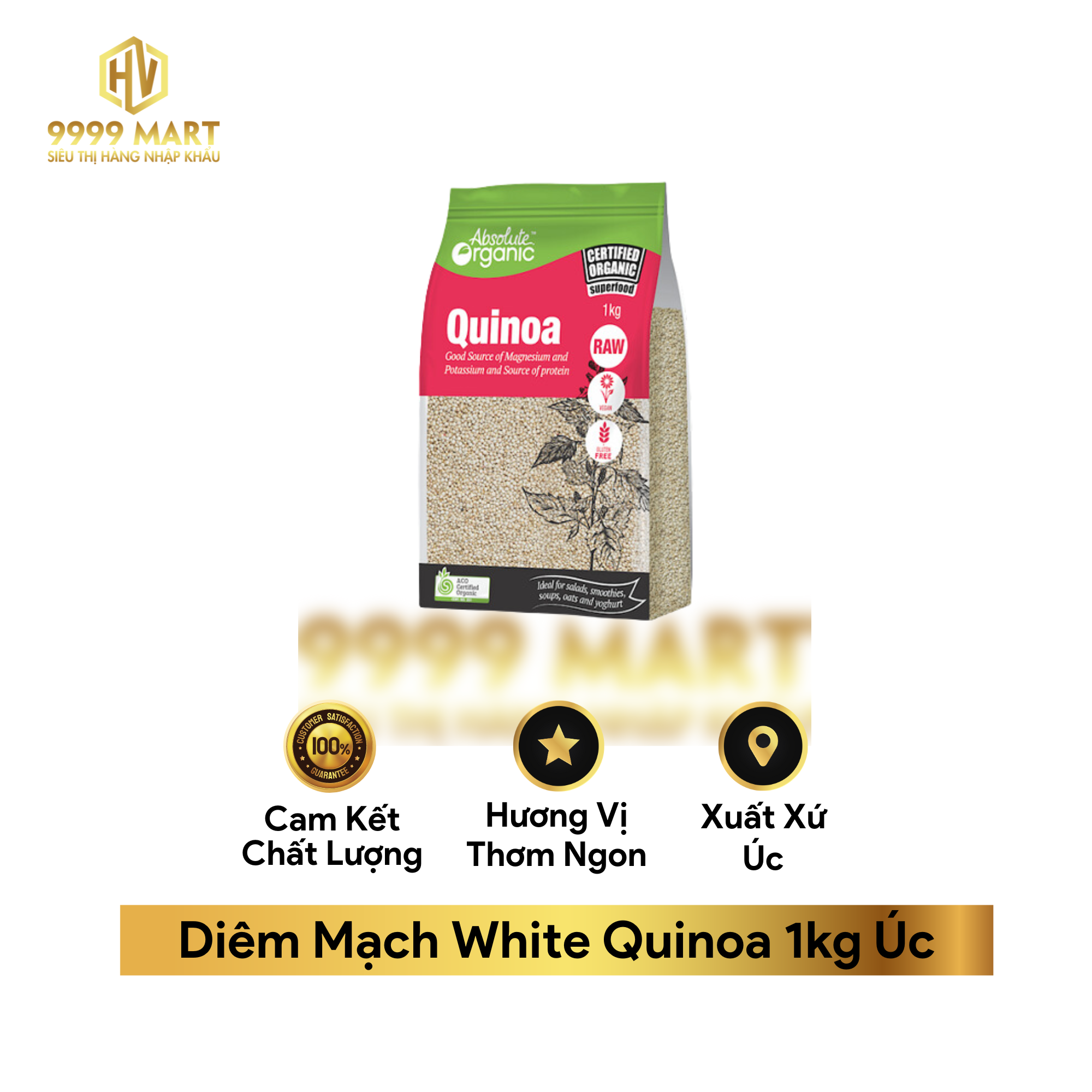  Diêm Mạch White Quinoa 1kg Úc 