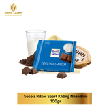  Socola Ritter Sport Không Nhân Đức 100gr 