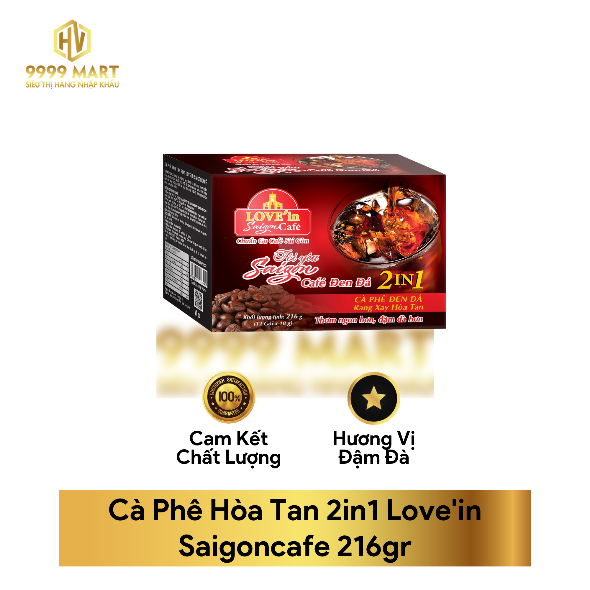  Cà Phê Hòa Tan 2in1 Love'in Saigoncafe 216gr 