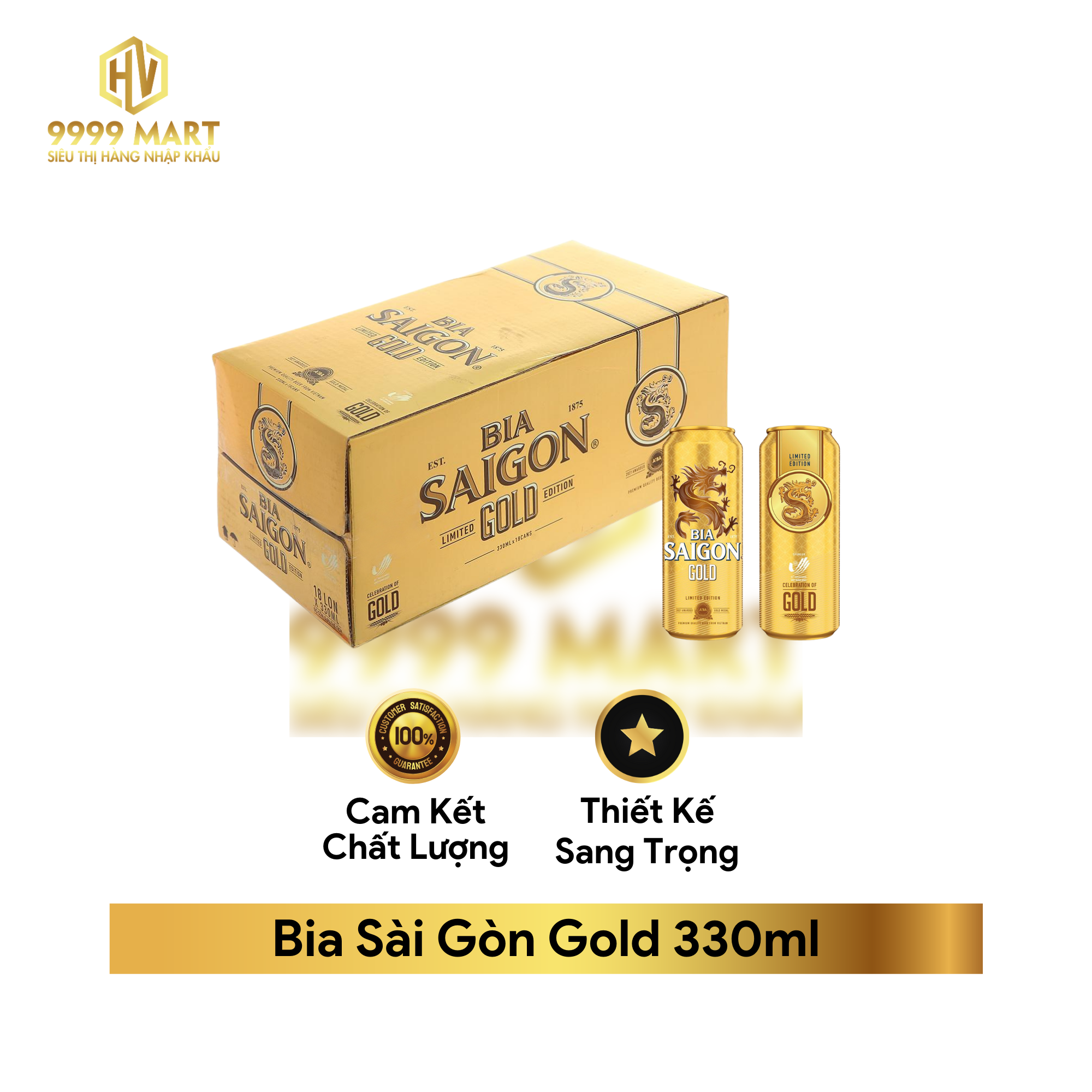  Bia Sài Gòn Gold 330ml 