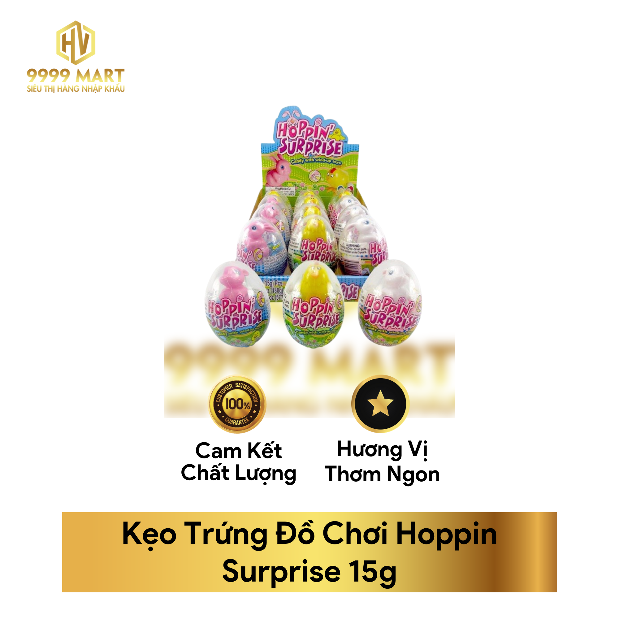  Kẹo Trứng Đồ Chơi Hoppin Surprise 15g 