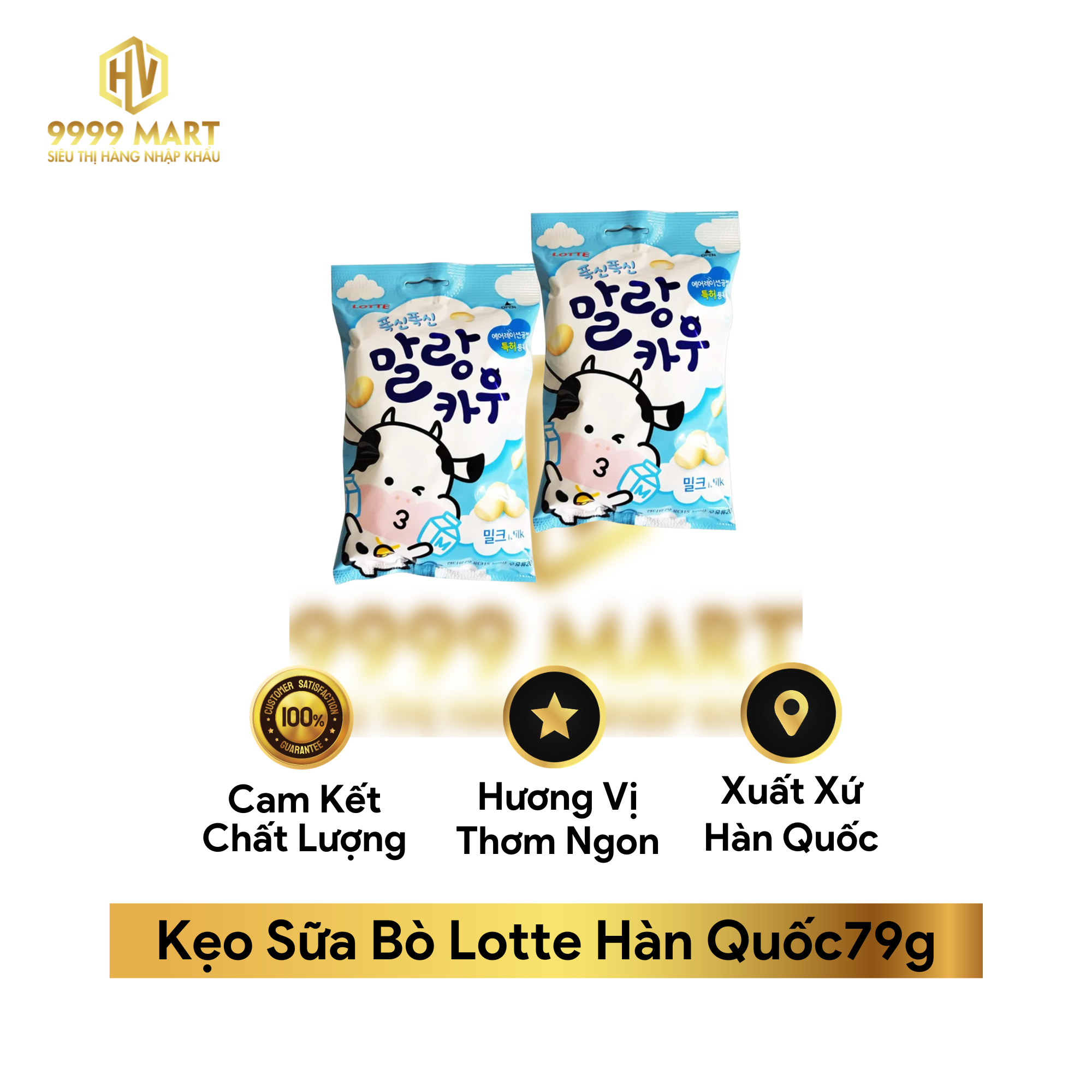  Kẹo Sữa Bò Lotte Hàn Quốc79g 