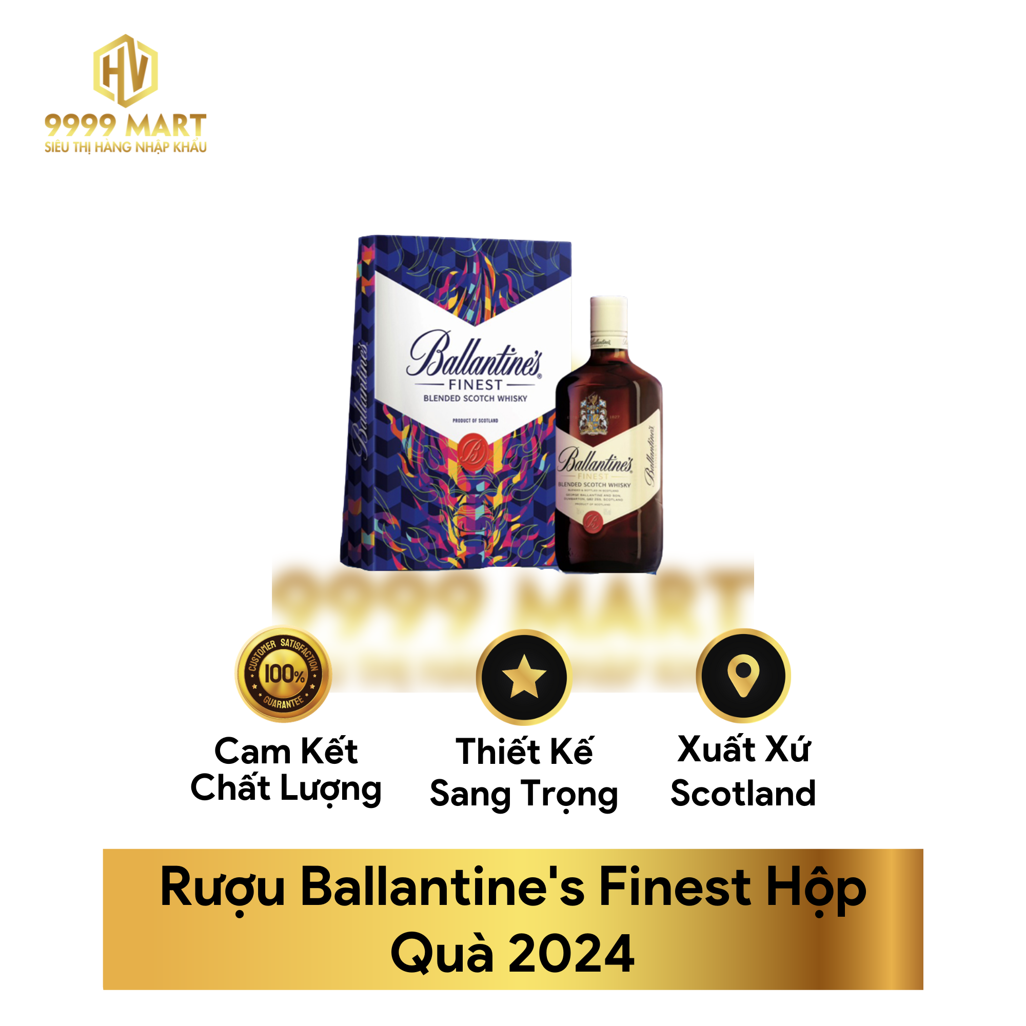  Rượu Ballantine's Finest Hộp Quà 2024 