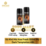  Xịt Khử Mùi Axe Fresh 150ml Mỹ 