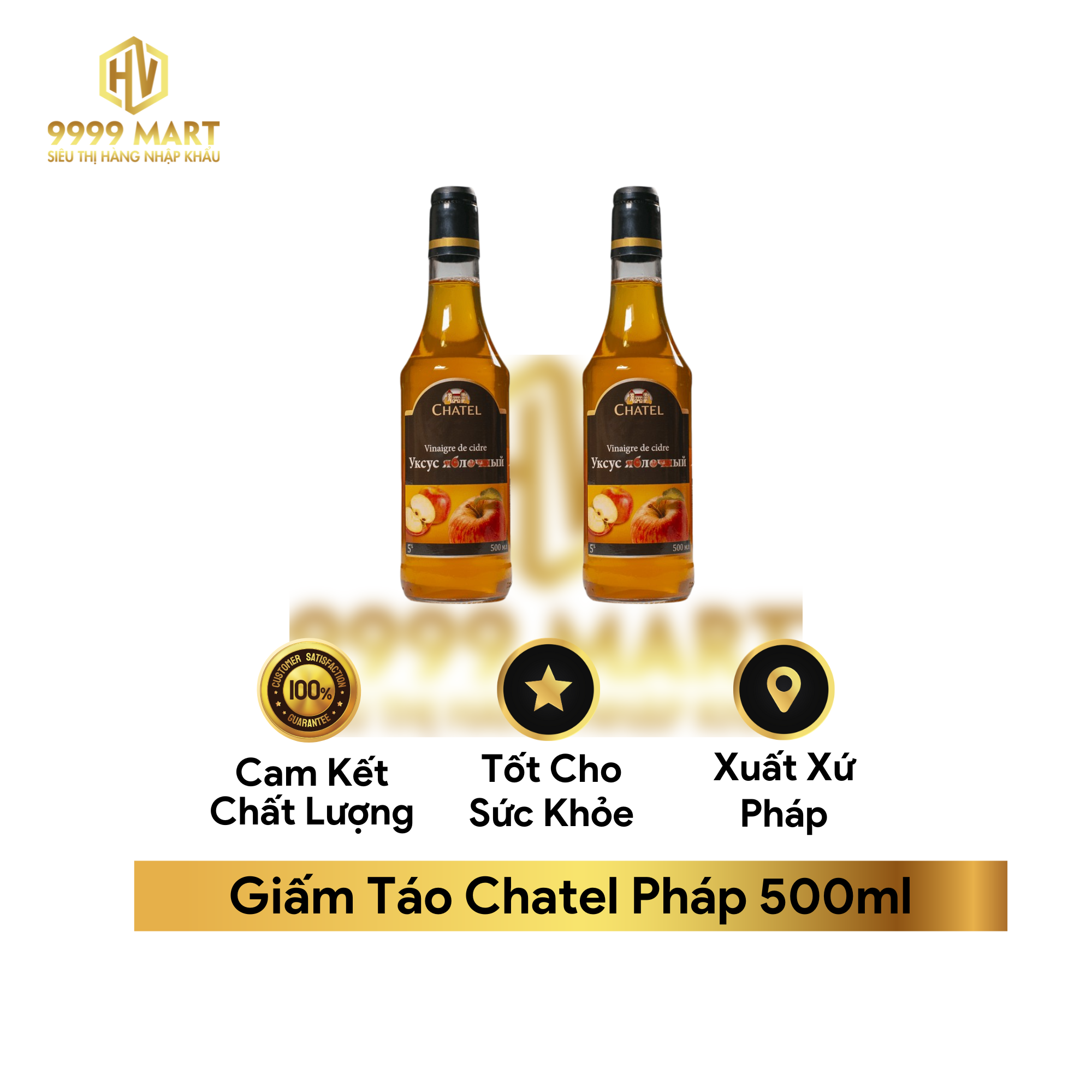  Giấm Táo Chatel Pháp 500ml 