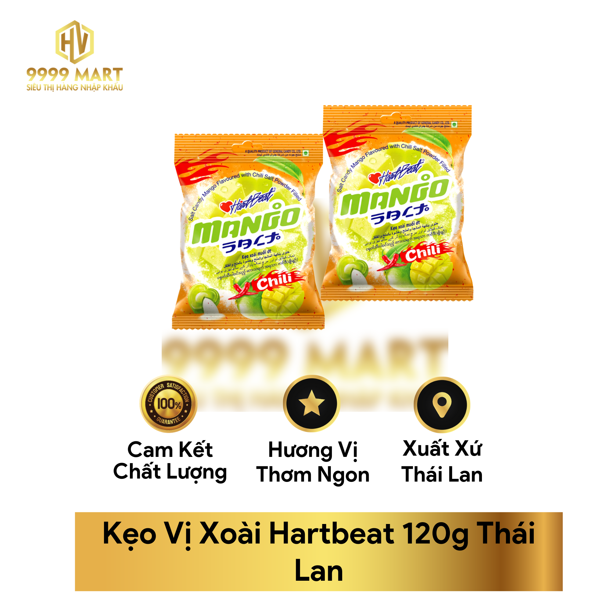  Kẹo Vị Xoài Hartbeat 120g Thái Lan 