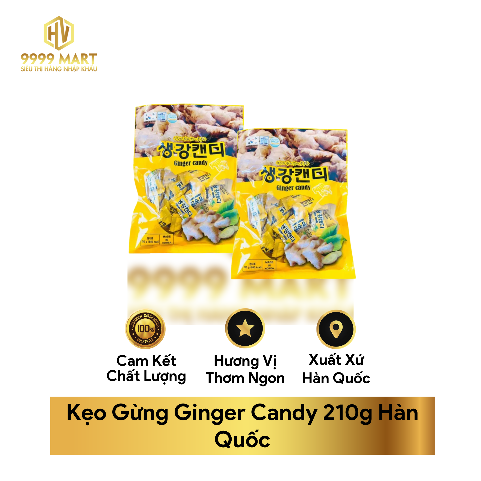  Kẹo Gừng Ginger Candy 210g Hàn Quốc 